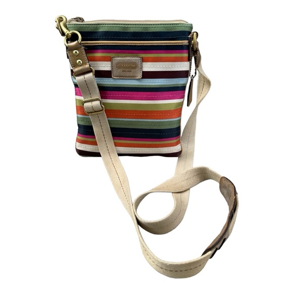 Coach Legacy Stripe Scarf Print Crossbody - Picture 7 of 8